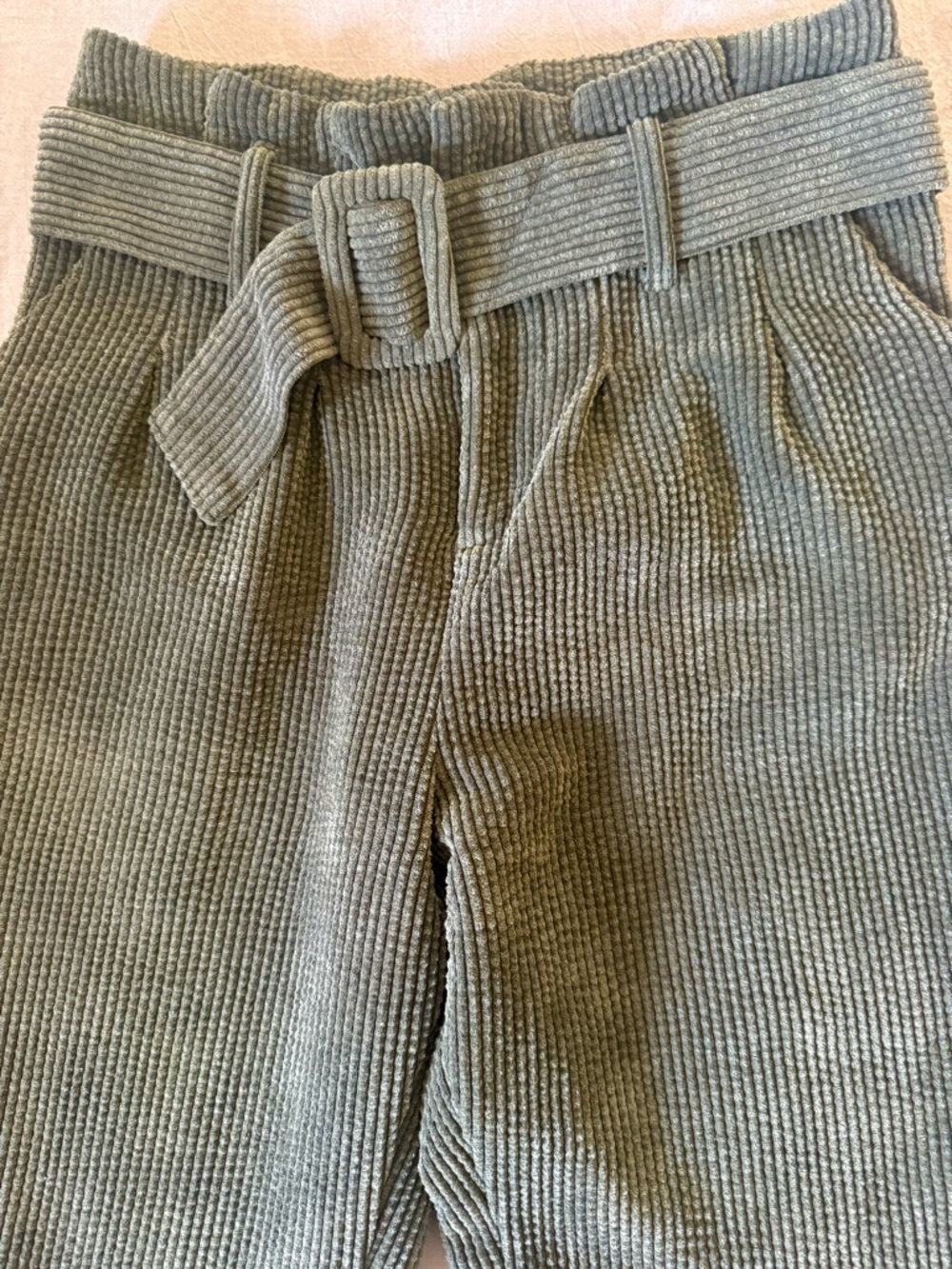 Olive Green Corduroy Belted Women’s Pants Wild Fable Size 2